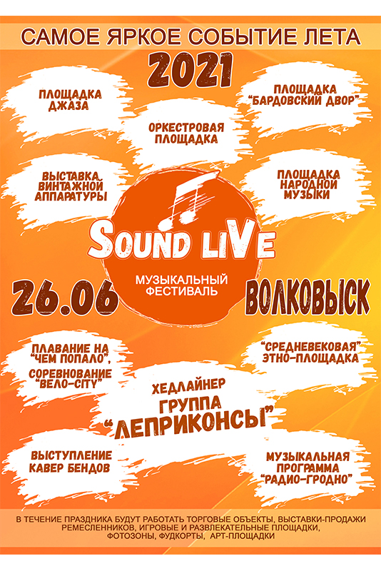 Самое яркое событие лета 2021. Музыкальный фестиваль «SOUND LIVE»